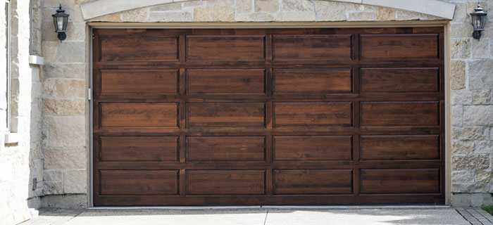 Wooden Liftmaster garage door